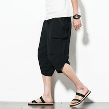 Load image into Gallery viewer, 2020 Summer Cotton Harem Pants Men Casual Hip Hop Streetwear Men Trousers Drawstring Cross Bloomers Calf-Length Pants Joggers