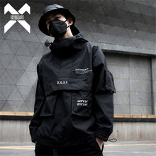 Load image into Gallery viewer, 11 BYBB'S DARK Black Cargo Jackets Men Streetwear Military Tactical Jacket Multi-pocket Male Hoody Windbreaker Coat DG444
