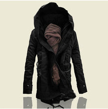 Load image into Gallery viewer, 2020 New Men Padded Parka Cotton Coat Winter Hooded Jacket Mens Fashion large size Coat Thick Warm Parkas Black army green 5XL
