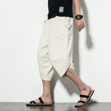 Load image into Gallery viewer, 2020 Summer Cotton Harem Pants Men Casual Hip Hop Streetwear Men Trousers Drawstring Cross Bloomers Calf-Length Pants Joggers
